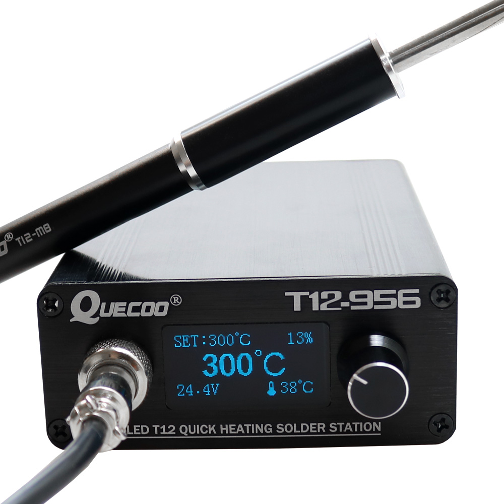 QUECOO T12-956 محطة لحام رقمية - مراجعة Soldering Station T12 Oled وسعره